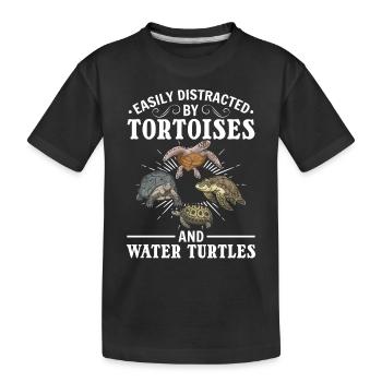 Facilement utilisé par les tortues et - T-shirt bio Premium Enfant - noir - Devant