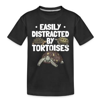 Facilement utilisé par les tortues et - T-shirt bio Premium Enfant - noir - Devant