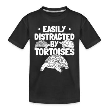 Facilement utilisé par les tortues, - T-shirt bio Premium Enfant - noir - Devant