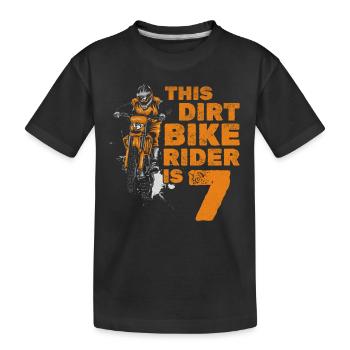 Dieser kleine Dirtbike-Fahrer ist ein - Kinder Premium Bio T-Shirt - Schwarz - Vorne