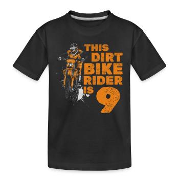 Ce petit pilote de dirt bike est motocross pour le 9ème siècle. - T-shirt bio Premium Enfant - noir - Devant