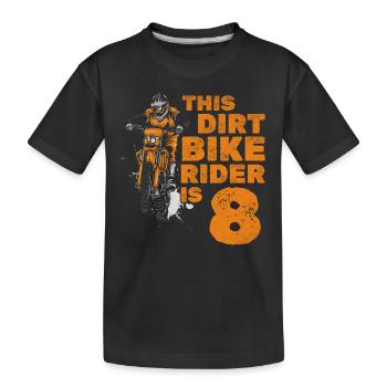 Dieser kleine Dirtbike-Fahrer ist Motocross-Junge - Kinder Premium Bio T-Shirt - Schwarz - Vorne