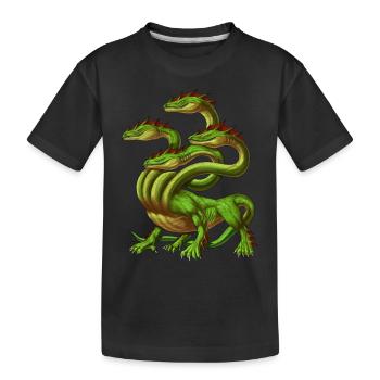 Griechische Mythologie Monster Hydra - Kinder Premium Bio T-Shirt - Schwarz - Vorne