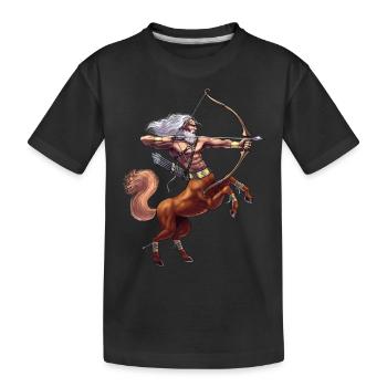 Griechische Mythologie Gottheit Zentaur - Kinder Premium Bio T-Shirt - Schwarz - Vorne