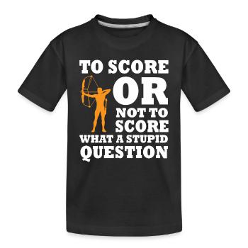 Cadeau de tir à l’arc - T-shirt bio Premium Enfant - noir - Devant