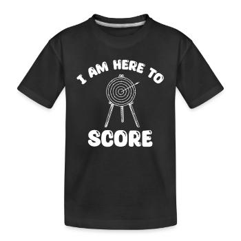 Funny Archery T-Shirt - Kids' Premium Organic T-Shirt - black - Front