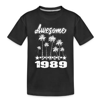 Awesome Since 1989 - Kinder Premium Bio T-Shirt - Schwarz - Vorne