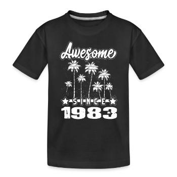 Awesome Since 1983 - Kinder Premium Bio T-Shirt - Schwarz - Vorne
