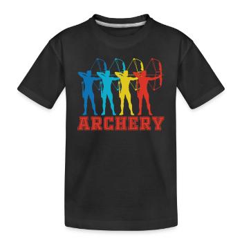 Archery - Kids' Premium Organic T-Shirt - black - Front
