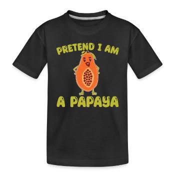 Papaya - Kinder Premium Bio T-Shirt - Schwarz - Vorne