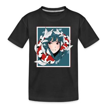 Anime Fille Otaku Koi - T-shirt bio Premium Enfant - noir - Devant