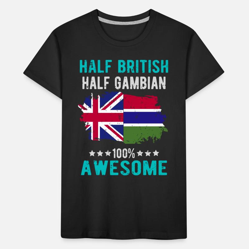Half British Half Gambian Kids' Premium Organic T-Shirt