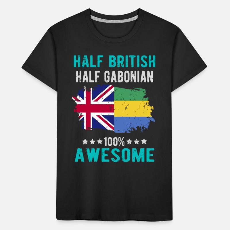 Half British Half Gabonese Kids' Premium Organic T-Shirt