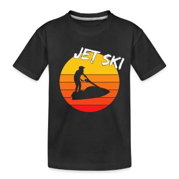 Jet Ski Retro - Kinder Premium Bio T-Shirt - Schwarz - Vorne
