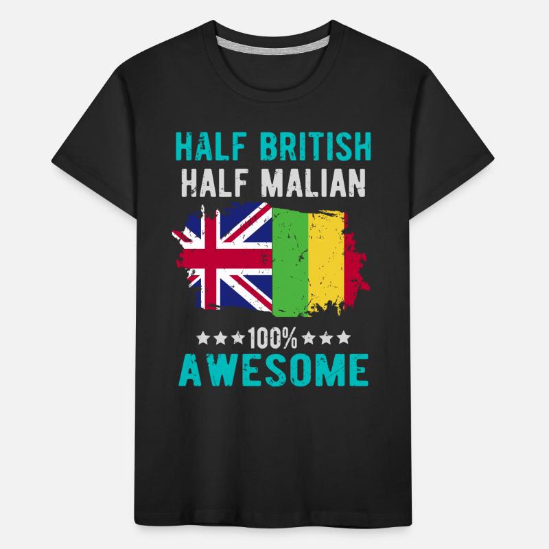 Halb Brite Halb Malier Kinder Premium Bio T-Shirt