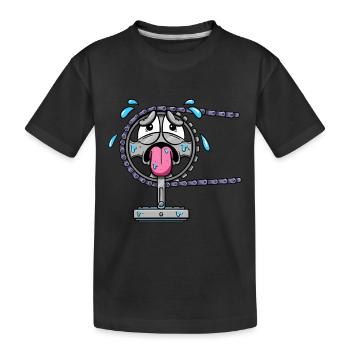 Cyclistes Cyclisme Vélo Pignon Vélo - T-shirt bio Premium Enfant - noir - Devant