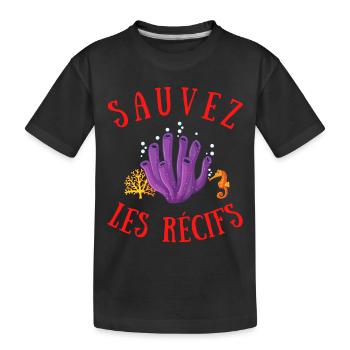SAUVEZ LES RÉCIFS - T-shirt bio Premium Enfant - noir - Devant
