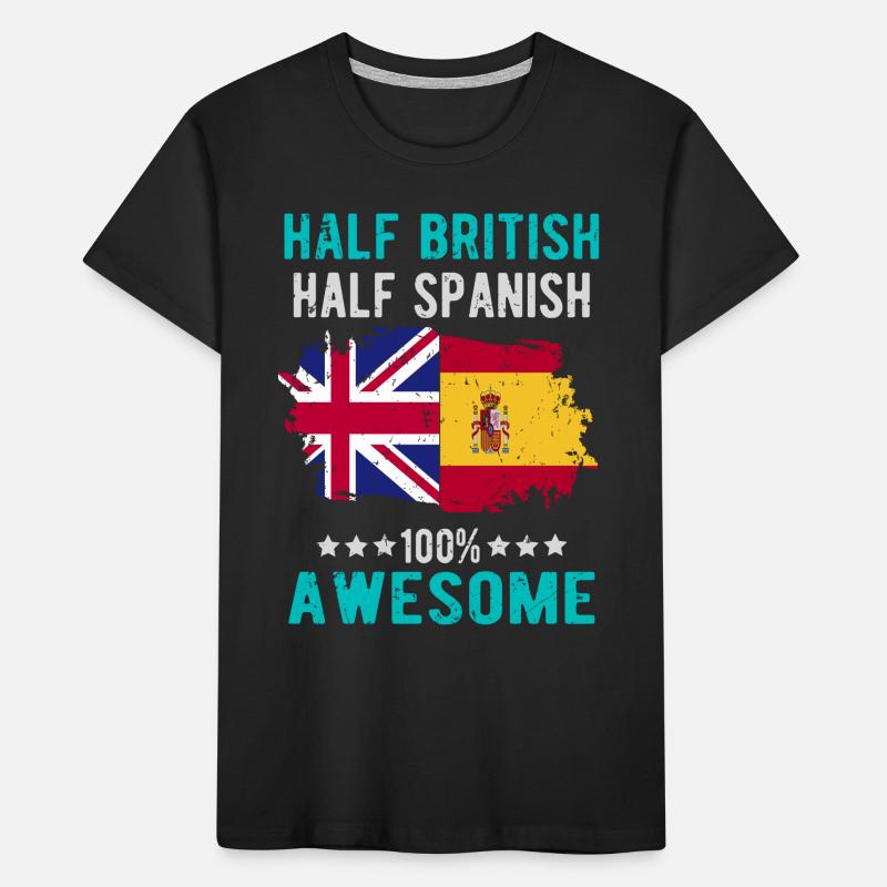 Moitié britannique moitié espagnole T-shirt bio Premium Enfant