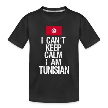 Je n’arrive pas à garder mon calme, je suis tunisien - T-shirt bio Premium Enfant - noir - Devant