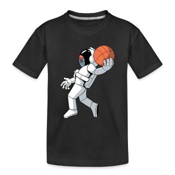 Basketball Astronaut Basketball Player - Kids' Premium Organic T-Shirt - black - Front