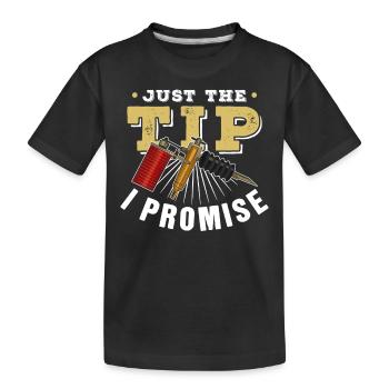 Seule la dentelle promise tatoueur tatouage - T-shirt bio Premium Enfant - noir - Devant