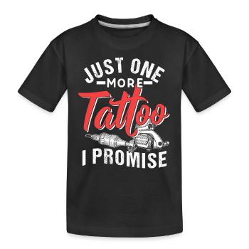 Only a tattoo promised artist - Kids' Premium Organic T-Shirt - black - Front
