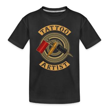 Tatoueur Tattoo Studio Tatouage Tatouage - T-shirt bio Premium Enfant - noir - Devant