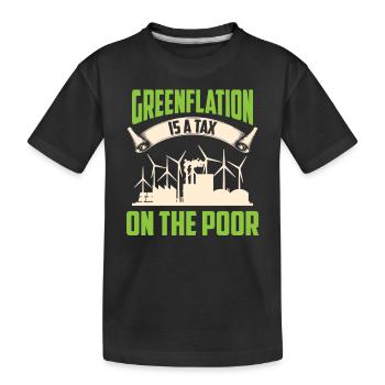 L’inflation verte est une taxe pour les pauvres Verts - T-shirt bio Premium Enfant - noir - Devant