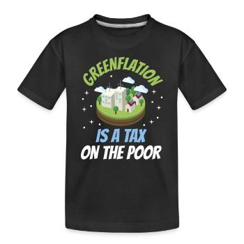 L’inflation verte est une taxe pour les pauvres Verts - T-shirt bio Premium Enfant - noir - Devant
