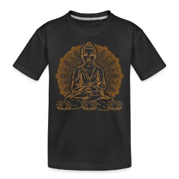 Bouddhisme Cadeau Spiritualité Yoga Bouddha - T-shirt bio Premium Enfant - noir - Devant
