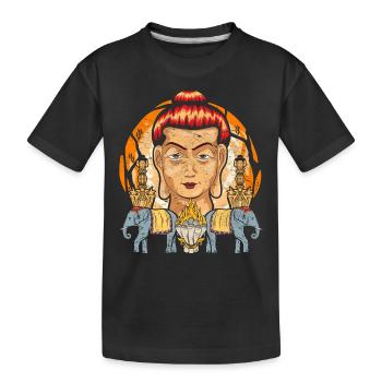 Inde Bouddhisme Elephant Yoga Cadeau Bouddha - T-shirt bio Premium Enfant - noir - Devant