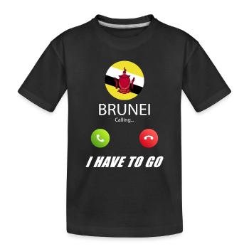 Brunei appelle les drapeaux Lusiger en disant - T-shirt bio Premium Enfant - noir - Devant