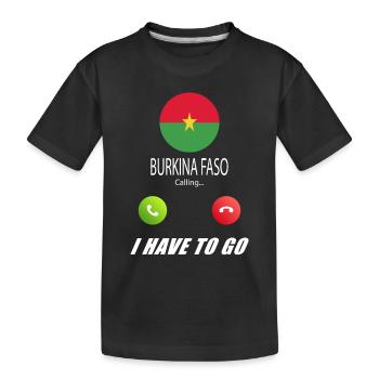 Le Burkina Faso appelle les drapeaux lusiger en disant - T-shirt bio Premium Enfant - noir - Devant