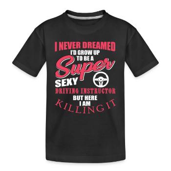 Instructeur de conduite - T-shirt bio Premium Enfant - noir - Devant