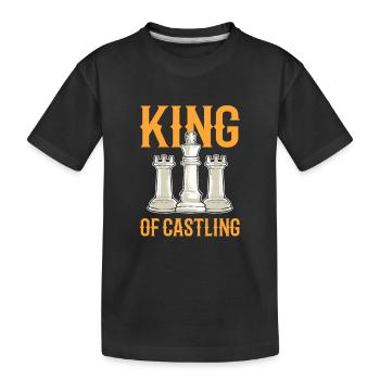King Of Castling Chess Board Game Chess Lover - Kids' Premium Organic T-Shirt - black - Front