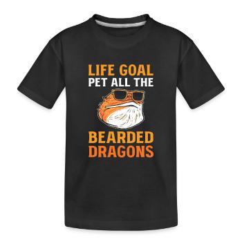 Dragon barbu Iguane Dragon Terrarium - T-shirt bio Premium Enfant - noir - Devant