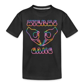 Uterus Gang - Kids' Premium Organic T-Shirt - black - Front