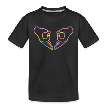 Ovary Gang Sign - Kids' Premium Organic T-Shirt - black - Front