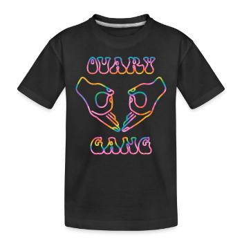 Ovary Gang - Kids' Premium Organic T-Shirt - black - Front