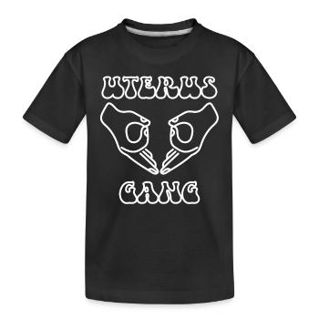 Uterus Gang - Kids' Premium Organic T-Shirt - black - Front