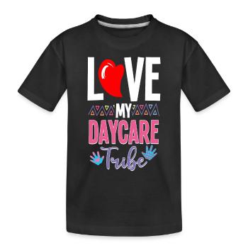 Childcare Daycare Provider Teacher - Kids' Premium Organic T-Shirt - black - Front
