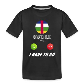 Central African Republic calls Lusiger - Kids' Premium Organic T-Shirt - black - Front