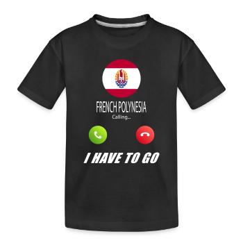 Français Polynésie appelle les drapeaux lusiger - T-shirt bio Premium Enfant - noir - Devant