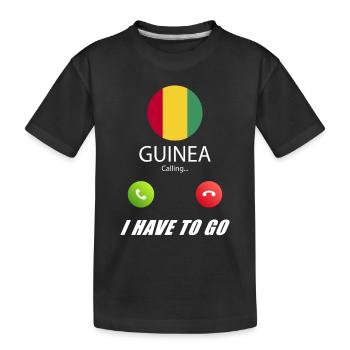 Guinea calls lusiger flags saying - Kids' Premium Organic T-Shirt - black - Front