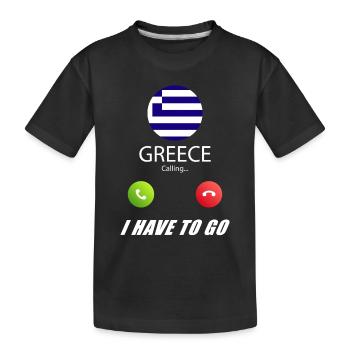 La Grèce appelle les drapeaux lusiger un slogan - T-shirt bio Premium Enfant - noir - Devant