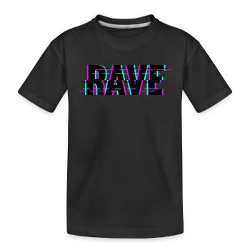 Techno Musik Rave - Kinder Premium Bio T-Shirt - Schwarz - Vorne