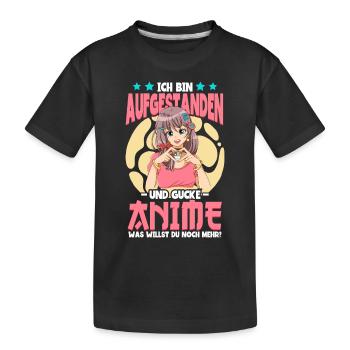 Anime Spruch Weeb Otaku - Kinder Premium Bio T-Shirt - Schwarz - Vorne