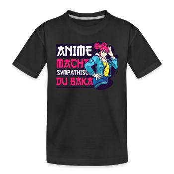 Anime Spruch Weeb Otaku - Kinder Premium Bio T-Shirt - Schwarz - Vorne