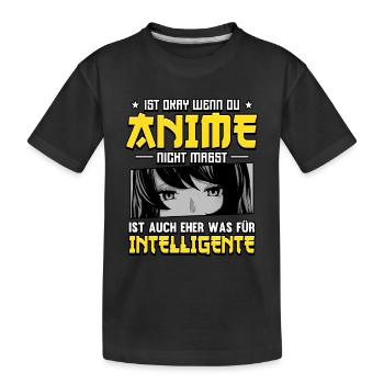 Anime Spruch Weeb Otaku - Kinder Premium Bio T-Shirt - Schwarz - Vorne