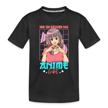 Anime Spruch Weeb Otaku - Kinder Premium Bio T-Shirt - Schwarz - Vorne